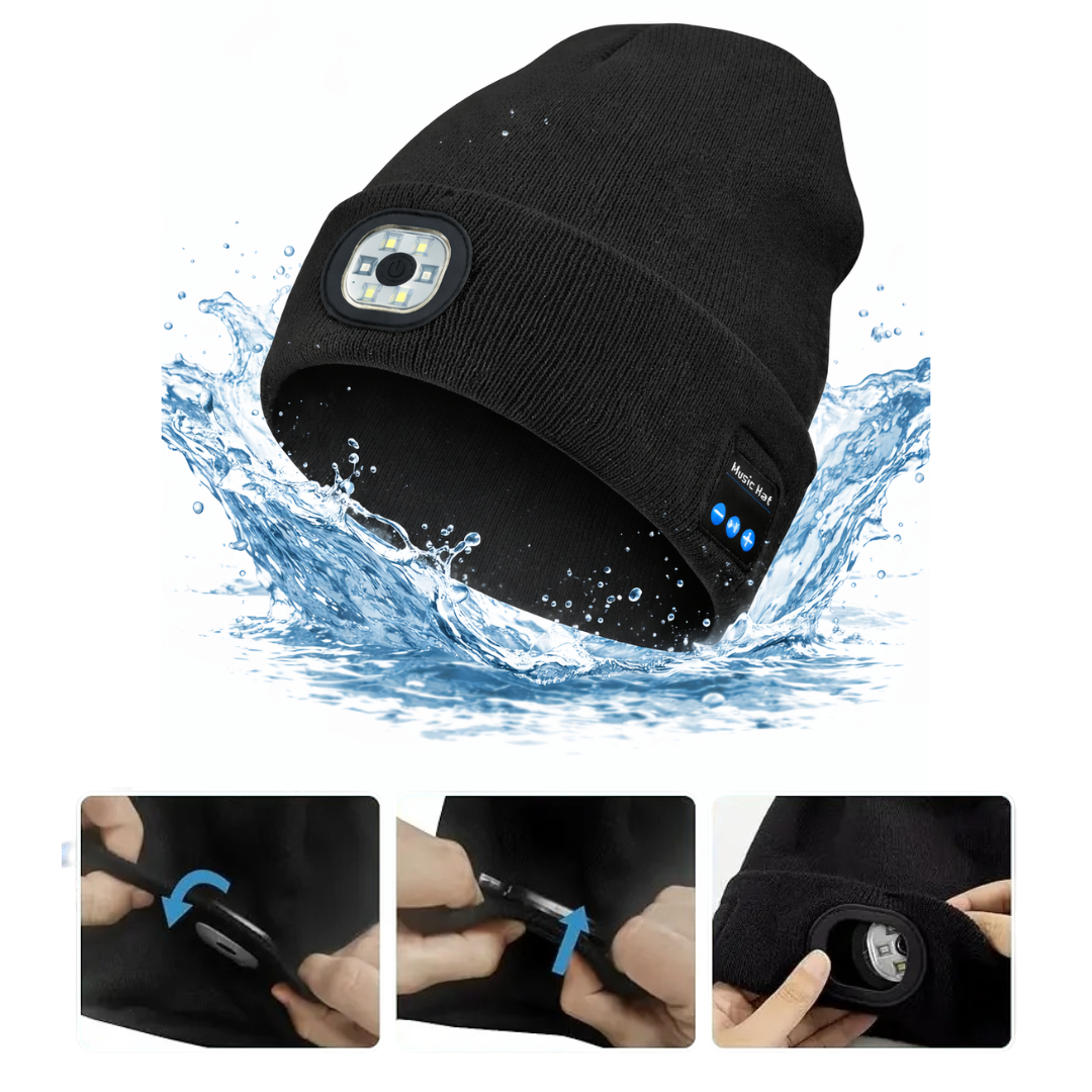 Gorro con Bluetooth y Luz